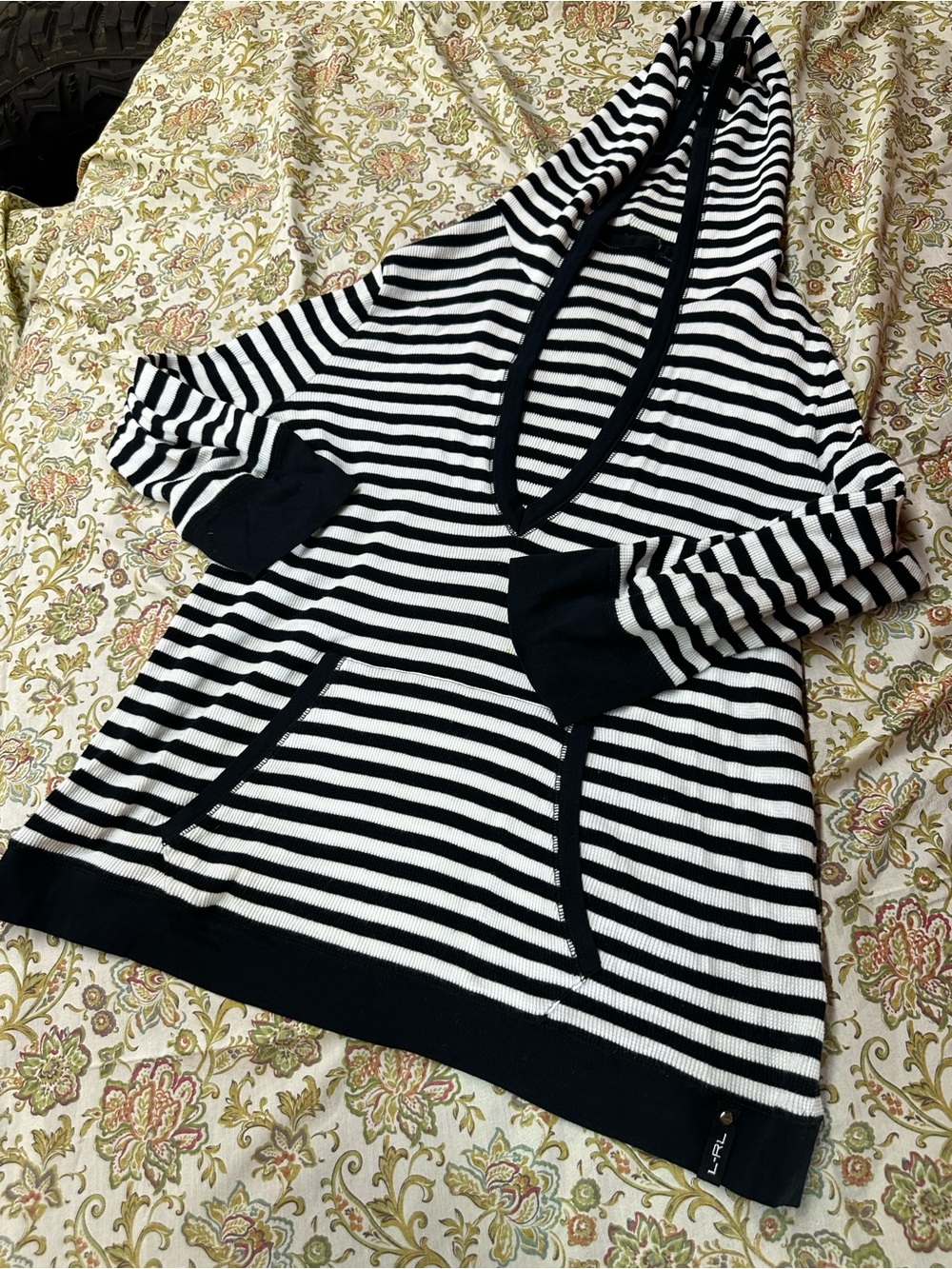 Striped Black & White Hooded Sweater